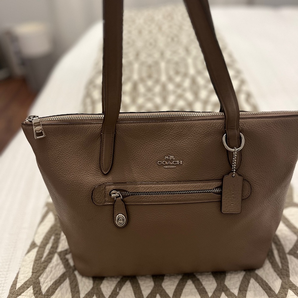 Coach Tan Leather Tote Bag